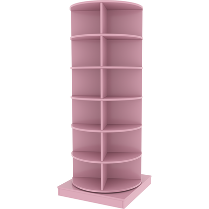 Pink 360 Rotating shoe cabinet 6 layers