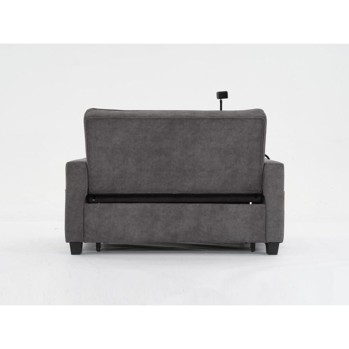 Futon Chair Bed Convertible Chair 3-in-1 Pull Out Sleeper Chair Beds with USB Ports,Wear-resistant and Anti-scratch, Armchair Bed Sleeper for Living Room (Dark Grey Tech cloth)