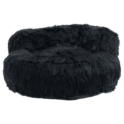 Bean Bag Chair Faux fur Lazy Sofa /Footstool Durable Comfort Lounger High Back Bean Bag Chair Couch for Adults and Kids, Indoor