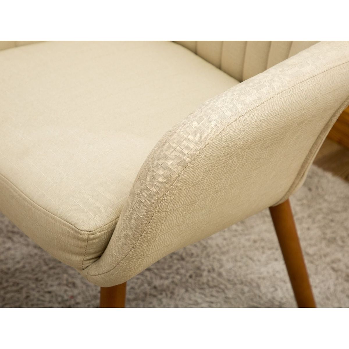 Tuchico Contemporary Fabric Accent Chair, Tan
