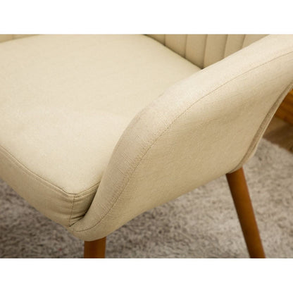 Tuchico Contemporary Fabric Accent Chair, Tan