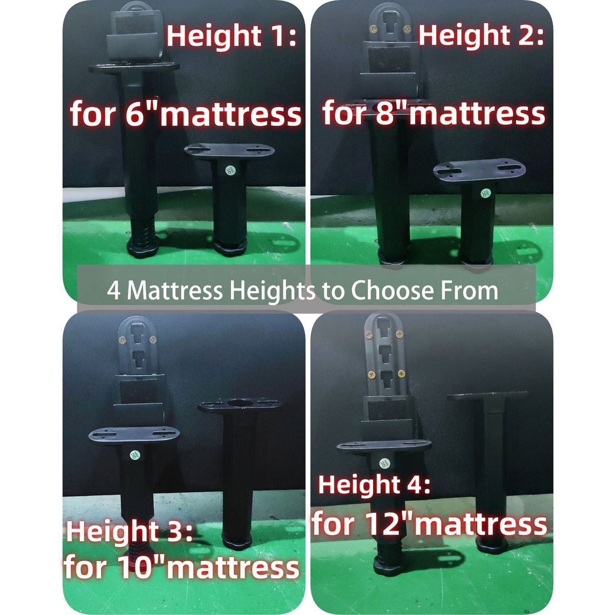 Queen Size Luxury Upholstered Platform Bed with Oversized Padded Backrest and Solid Wood Frame,suitable for Multiple heights of mattresses,Green