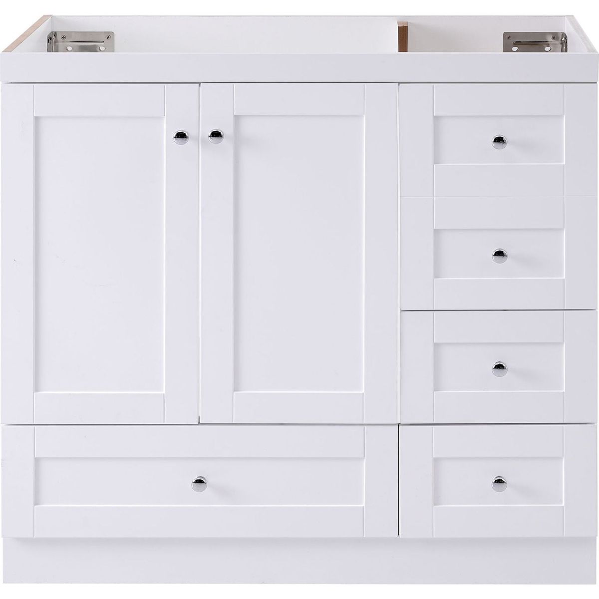 [Cabinet Only] 36" White Bathroom Vanity(Sink not included)