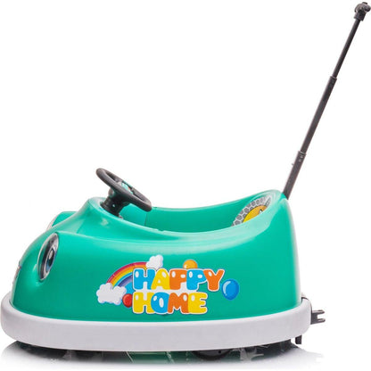 Bumper Car for Kids, 12v Dual Drive 1-6 Years Old Children's Electric Car with Pushrod Dinner Plate USB BT Music Rocking Horse Mode Anti-Collision Bumper Ride on Car