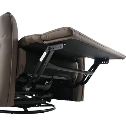 270 Power Swivel Rocker Recliner Chair, Electric Glider Reclining Sofa with USB Ports, Power Swivel Glider, Rocking Chair Nursery Recliners for Living Room Bedroom(Brown)