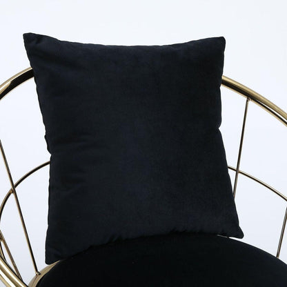 Black velvet bar chair, pure gold plated, unique design,360 degree rotation, adjustable height,Suitable for Dining room and bar,set of 2