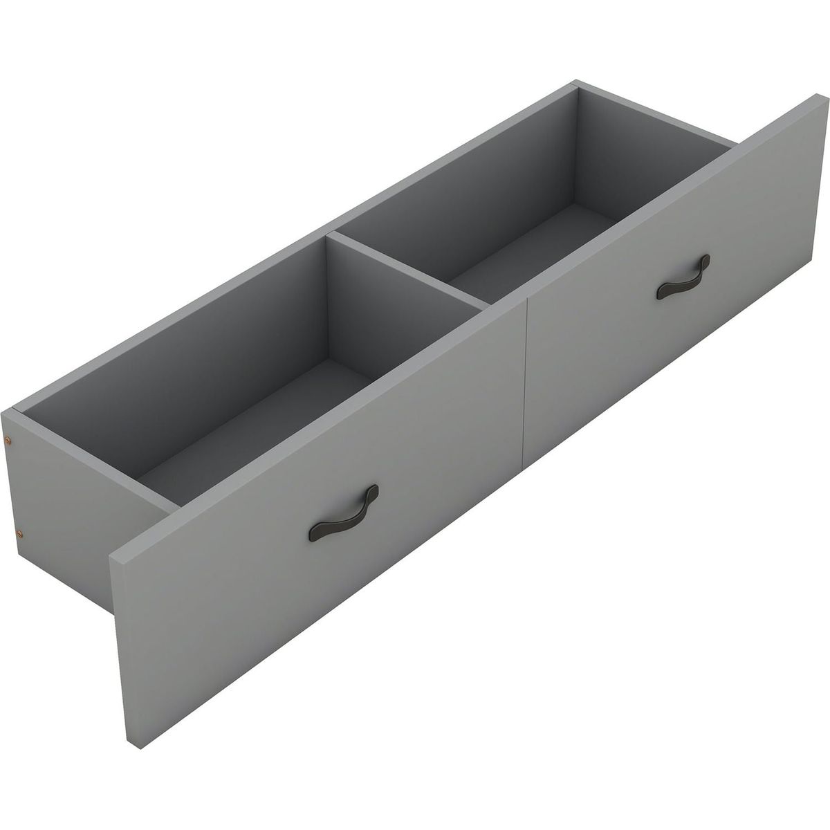 Full Size Murphy Bed with USB Port and a Large Drawer, Gray