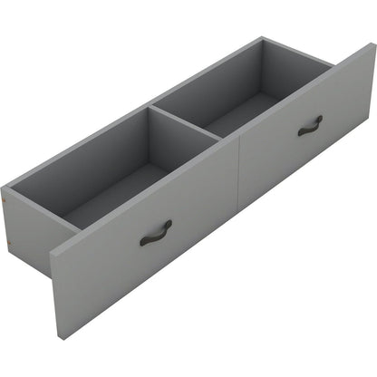 Full Size Murphy Bed with USB Port and a Large Drawer, Gray