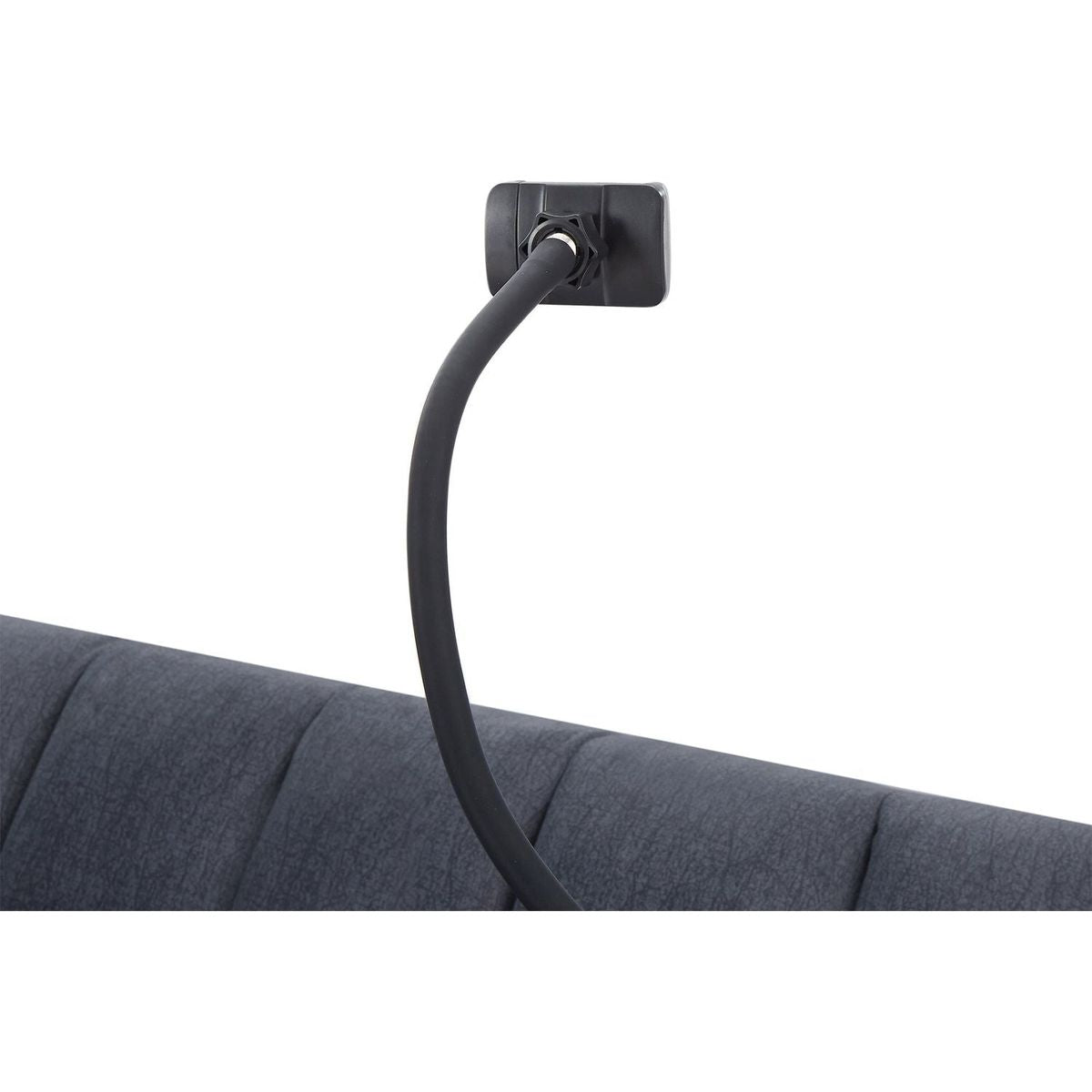 55.9" Convertible Sofa Bed Loveseat Sofa with Three USB Ports, Two Side Pockets, Two Cup Holders and 360Swivel Phone Holder for Living Room, Blue Grey