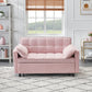 Folding sofa bed with adjustable back access to sofa recliner single bed Adult Modern chair bed, pink