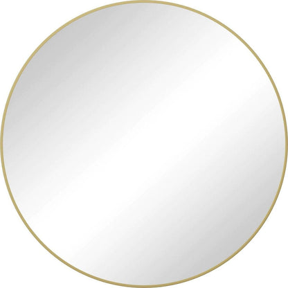 Wall Mirror 36 Inch Gold Circular Mirror Metal Framed Mirror Round Vanity Mirror Dressing Mirror, for Bathroom, Living Room, Bedroom Wall Decor