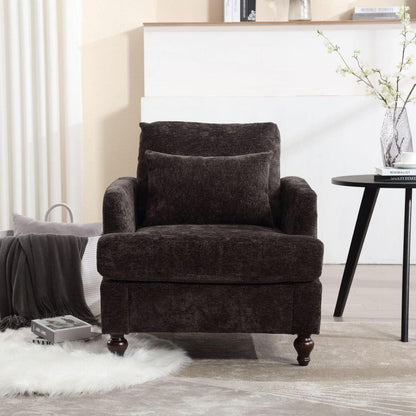 Wood Frame Armchair, Modern Accent Chair Lounge Chair for Living Room