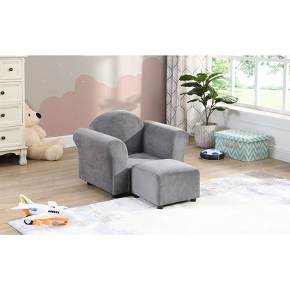 Kids Chair, Kids Upholstered Couch with ottoman