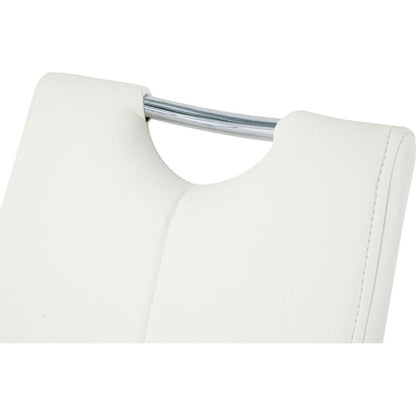 Modern Dining Chairs with Faux Leather Padded Seat Dining Living Room Chairs Upholstered Chair with Chrome Metal Legs Design for Kitchen, Living, Bedroom, Dining Room Side Chairs Set of 4