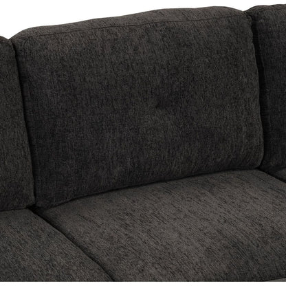 83.8" Reversible Sectional Pull-Out Sofa Bed L-Shaped Corner Sofa Couch with Storage Chaise, USB Ports, Power Sockets, Cup Holder for Living Room, Bedroom, Study, Black