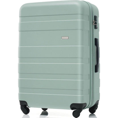 Luggage Sets New Model Expandable ABS Hardshell 3pcs Clearance Luggage Hardside Lightweight Durable Suitcase sets Spinner Wheels Suitcase with TSA Lock 20"24"28"(Green)