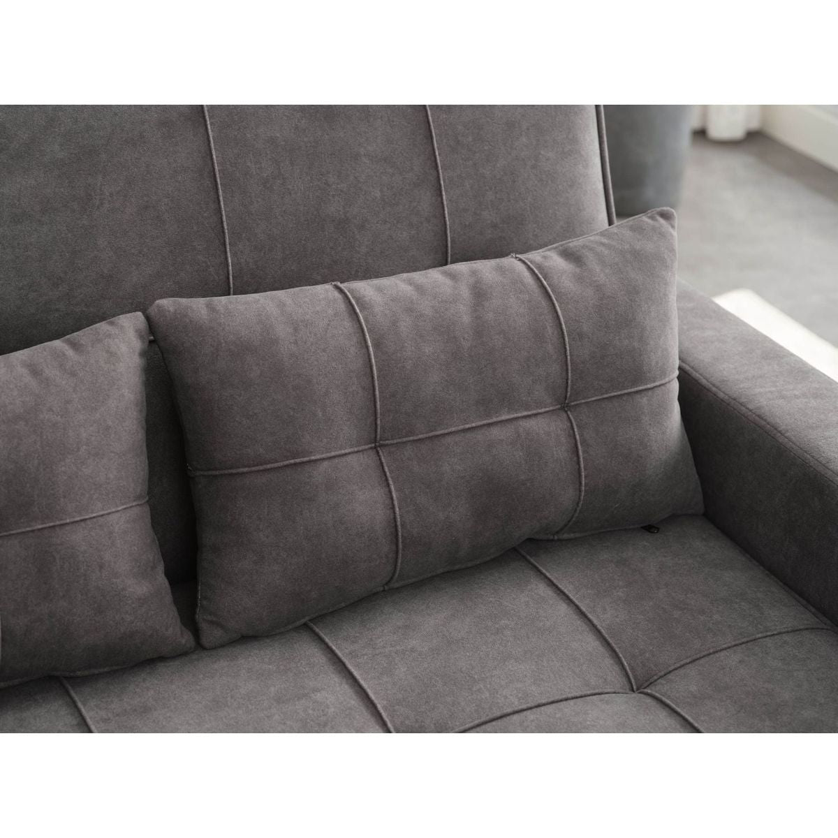 Futon Chair Bed Convertible Chair 3-in-1 Pull Out Sleeper Chair Beds with USB Ports,Wear-resistant and Anti-scratch, Armchair Bed Sleeper for Living Room (Dark Grey Tech cloth)