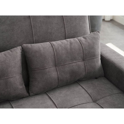 Futon Chair Bed Convertible Chair 3-in-1 Pull Out Sleeper Chair Beds with USB Ports,Wear-resistant and Anti-scratch, Armchair Bed Sleeper for Living Room (Dark Grey Tech cloth)