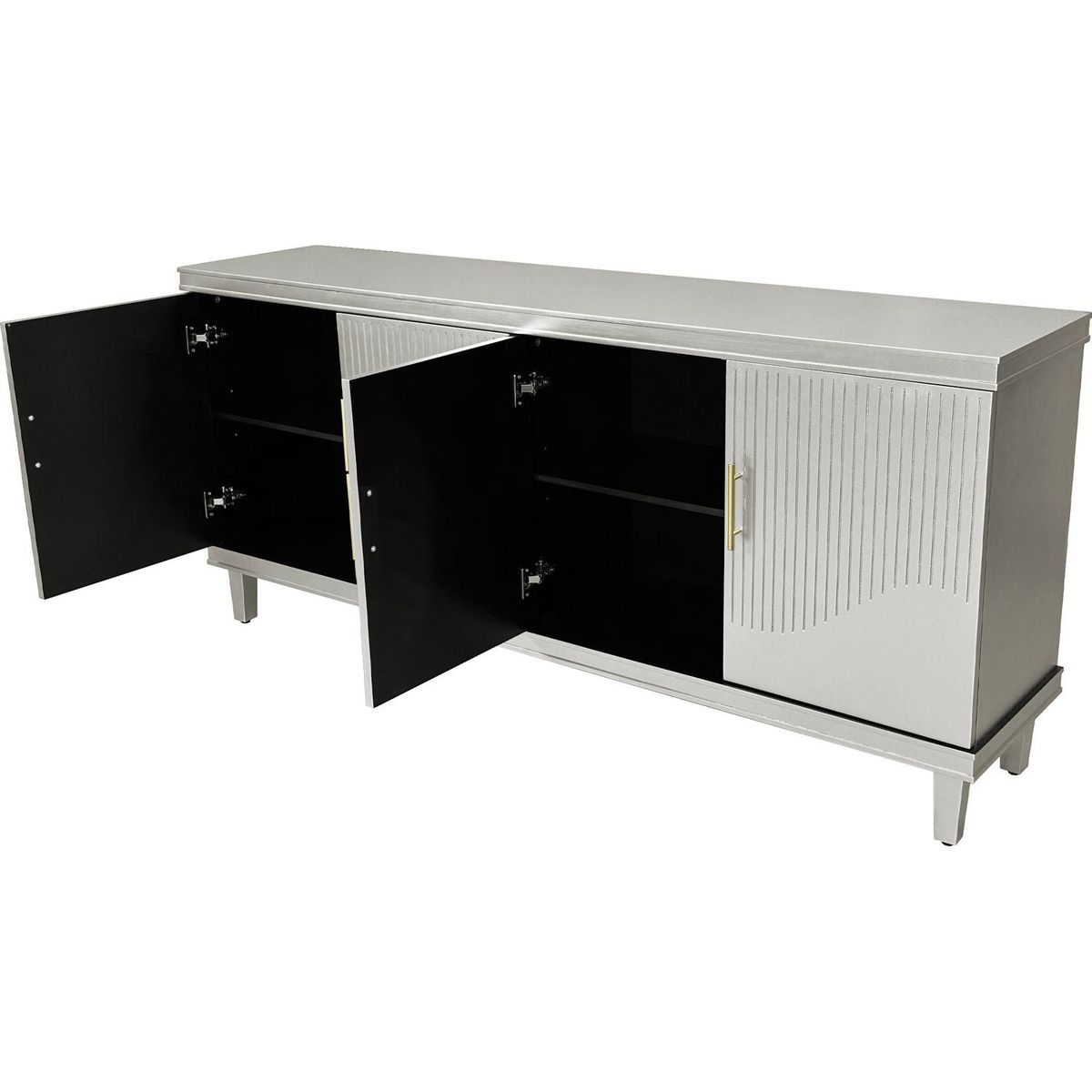 70.07"Large Size 4-Door Cabinet, Same as Living Room, Kitchen, Bedroom, Hallway (Champagne)