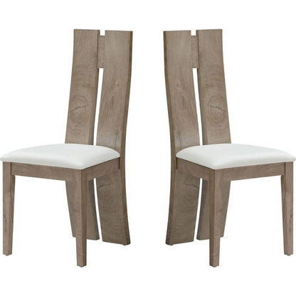 Dining Chair Set of 2 MDF, sponge .PU Leather Upholstered Cushion Seat Wooden Back Side Chairs Wood Armless Dining Chairs with High Back.