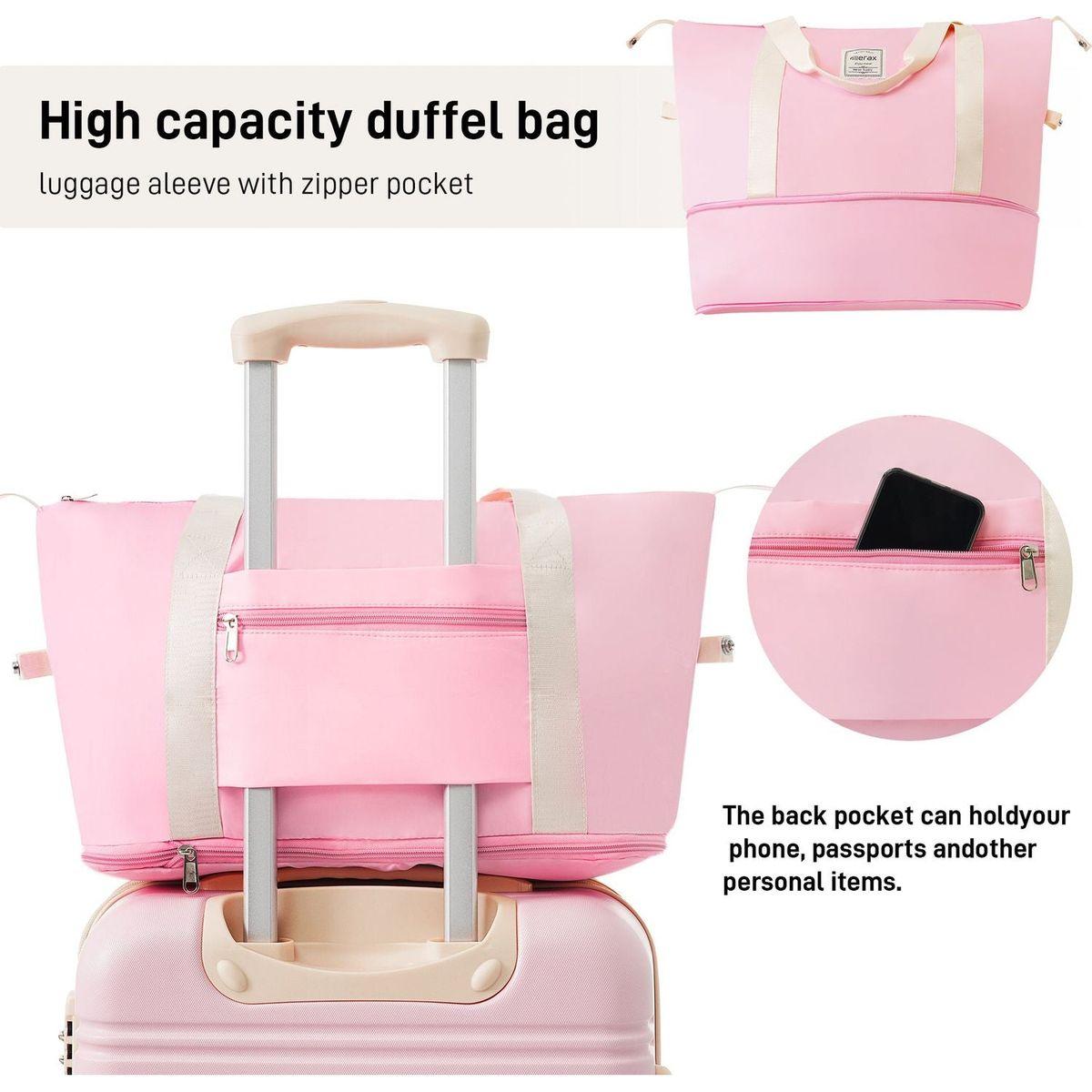 Hardshell Luggage Sets 2Pcs + Bag Spinner Suitcase with TSA Lock Lightweight 20" + 24"