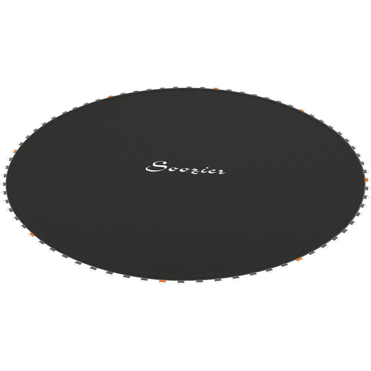 Soozier Trampoline Replacement Mat, Fits 14' Trampoline with 80 V-Hooks & 5.5" Springs, Trampoline Mat with 8 Rows of Stitching & Spring Pull Tool (Spring & Frame not Included), Black