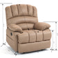 Large Manual Recliner Chair in Fabric for Living Room, Yellow