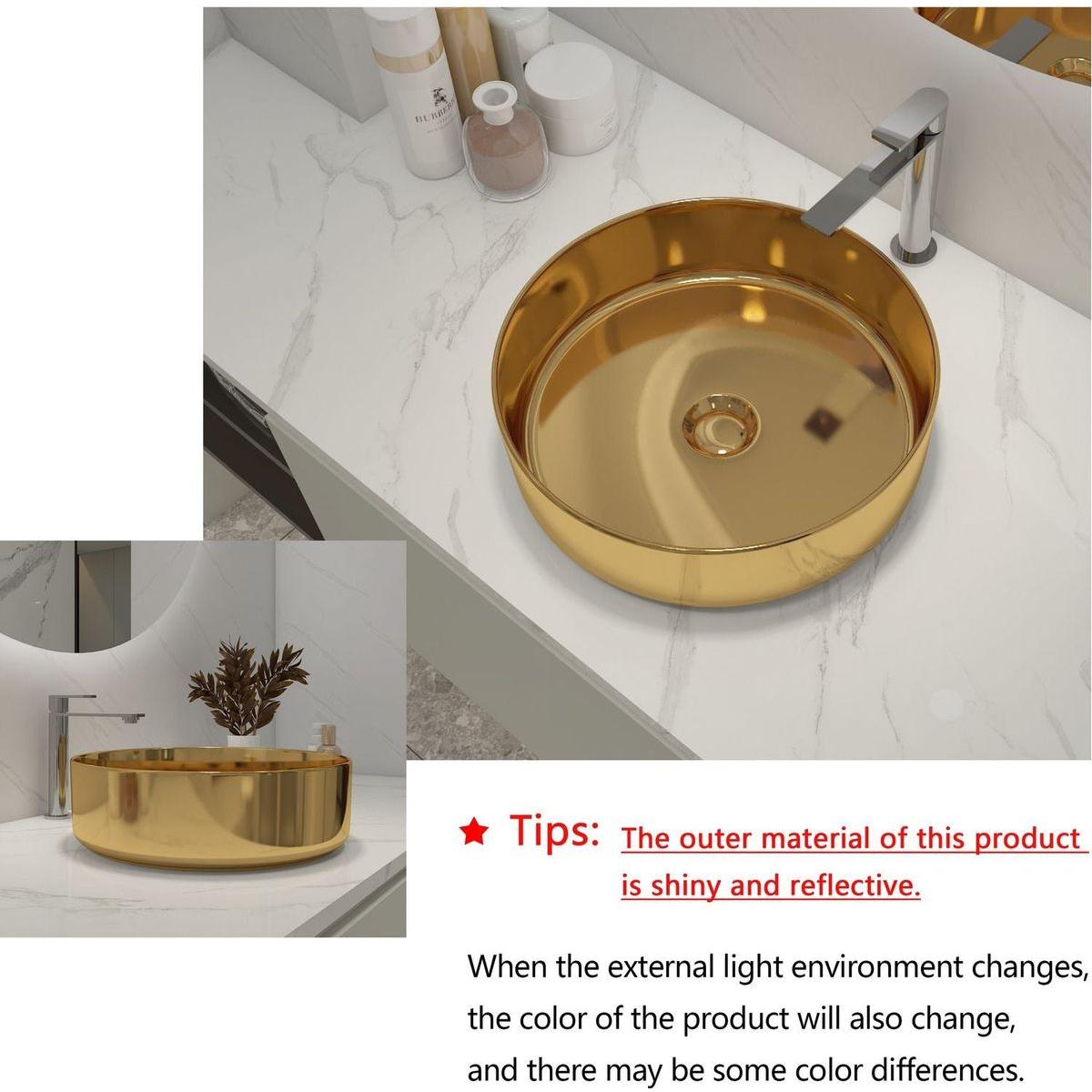 Ceramic Circular Vessel Bathroom Sink Art Sink