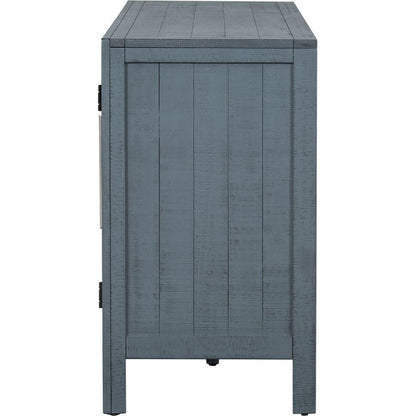 Designed Storage Cabinet Sideboard with MDF+Pine veneer, Adjustable Shelves, Suitable for Living Rooms, Entrance and Study Rooms.