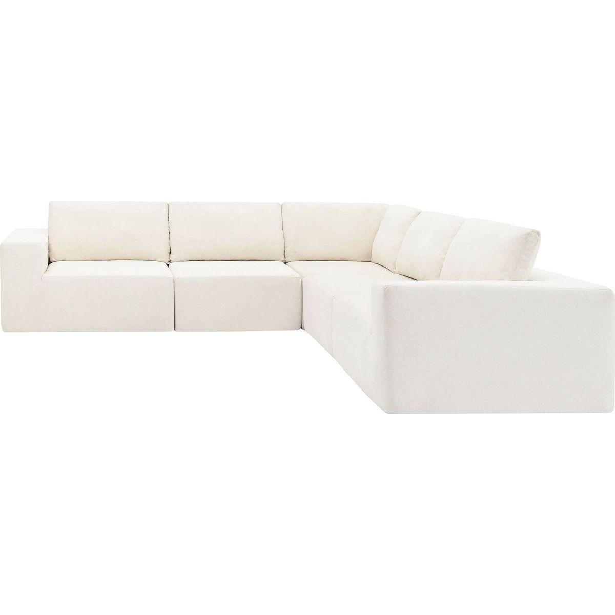 116x116" Modular L Shaped Sectional Sofa,Luxury Floor Couch Set,Upholstered Indoor Furniture,Foam-Filled Sleeper Sofa Bed for Living Room,Bedroom,5 PC Free Combination,3 Colors