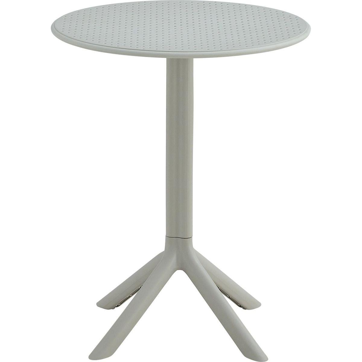 3 piece plastic arm chair Bistro GRS Premium Ocean Plastic, light grey