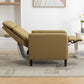 Modern Artistic Color Design Adjustable Recliner Chair PU Leather for Living Room Bedroom Home Theater, Mustard Green