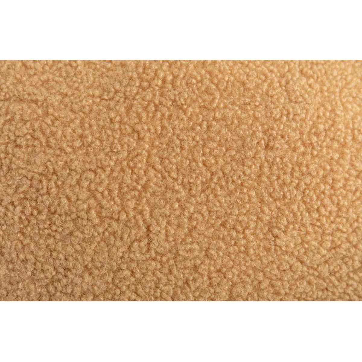 Teddy Fabric Rocking Chair With Packet Wood Legs,Khaki