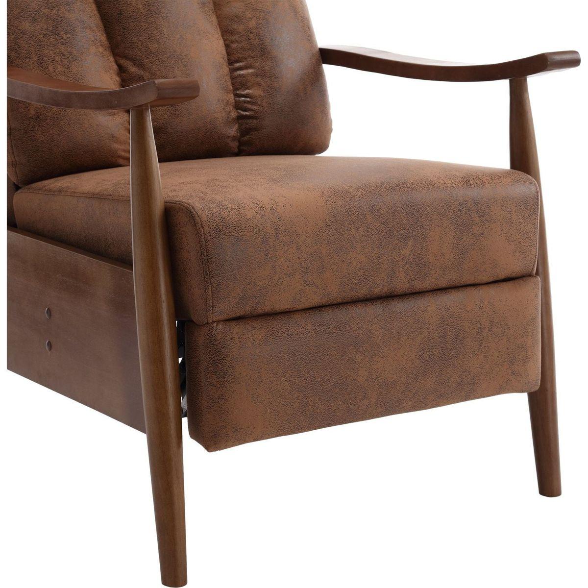 Wood Frame Armchair, Modern Accent Chair Lounge Chair for Living Room