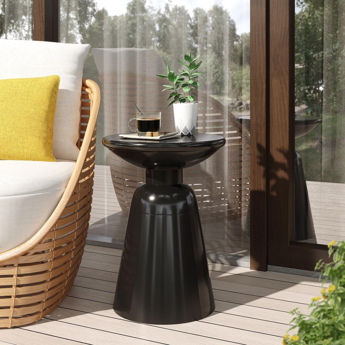 Outdoor Metal end Table -Large