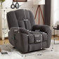 Power Lift Recliner Chair Recliners for Elderly with Heat and Massage Recliner Chair for Living Room with Infinite Position and Side Pocket,USB Charge Port(GREY)