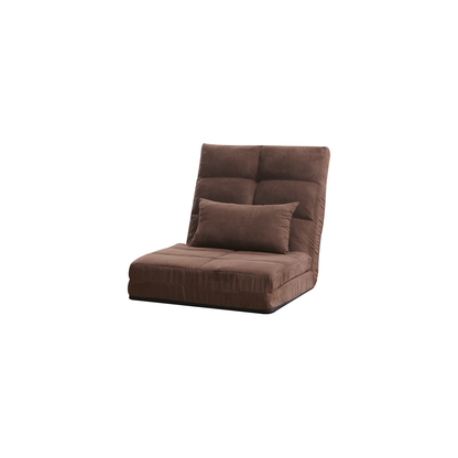 Triple Fold Down Sofa Bed, Adjustable Floor Couch Sofa with One Pillow, 5 Reclining Position, Convertible Upholstered Guest Sleeper,Adjustable Foldable Modern Leisure Sofa Bed Video Gaming Sofa