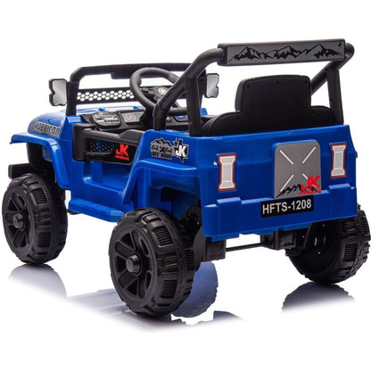 12V Kids Ride On Electric Truck Car W/Parents Control,2WD,Four-wheel suspension,Early education function,Adjustable volume,USB,MP3,Bluetooth,Microphone jack,Power display,LED lights For kids aged 3+.