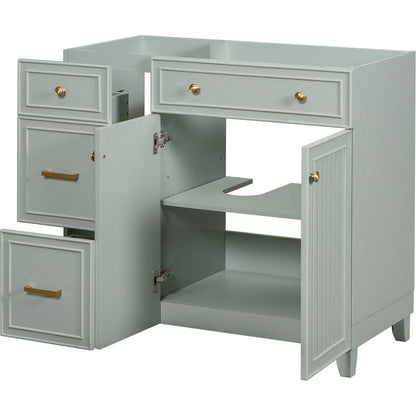 [Cabinet Only] 36" Green Bathroom Vanity(Sink not included)