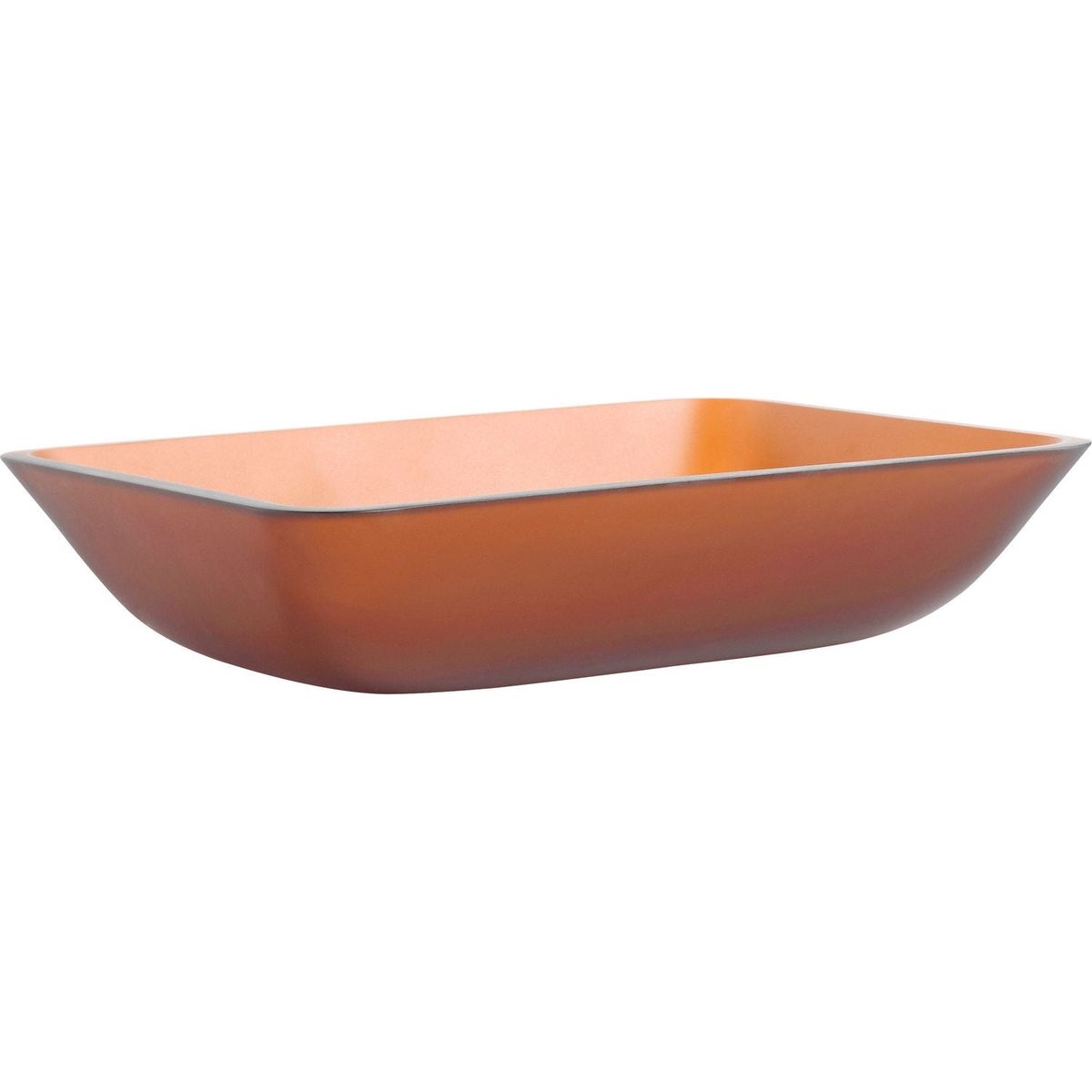 Tempered Glass Matte Bathroom Vessel Sink, Rectangle Bathroom Basin (Tempered Glass Matt Tea)