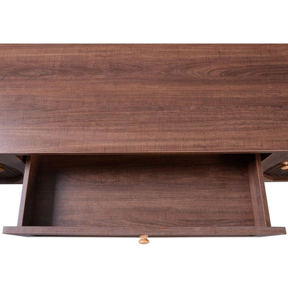 Rattan TV Stand for TVs up to 75", Modern Farmhouse Media Console, Entertainment Center with Solid Wood Legs, TV Cabinet for Living Room,Home Theatre