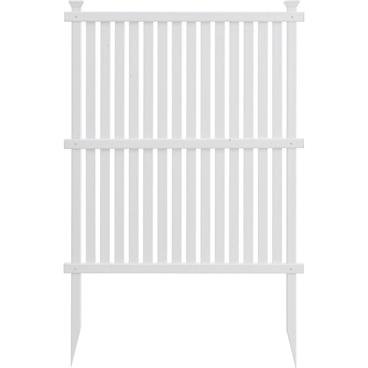 Privacy Screen Panels Kit Air Conditioner Trash Can Enclosure Vinyl white color