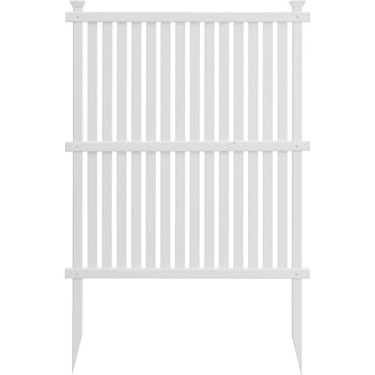 Privacy Screen Panels Kit Air Conditioner Trash Can Enclosure Vinyl white color