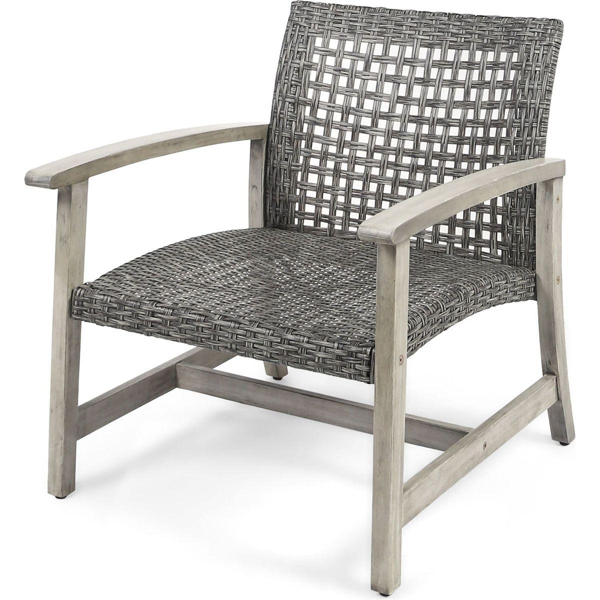 HAMPTON WOOD + WICKER CLUB CHAIR