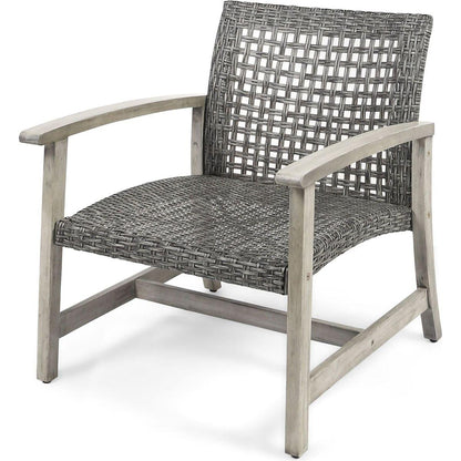 HAMPTON WOOD + WICKER CLUB CHAIR