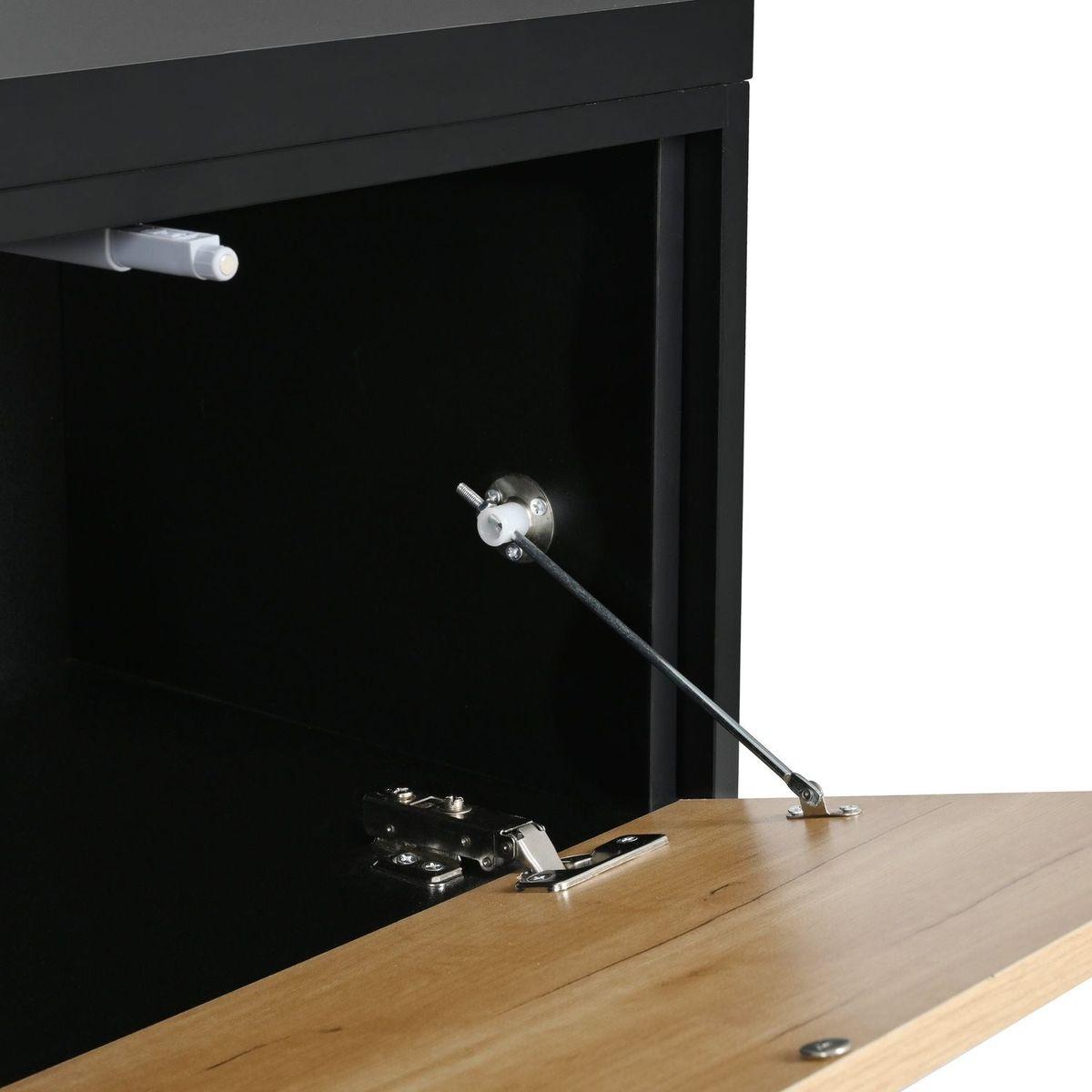 74.8"-126" Extendable TV Stand with 3 Tier Bookshelves for TVs up to 110", Adjustable Entertainment Center with Storage Cabinets, Sliding Tabletop Media Console for Living Room, Black