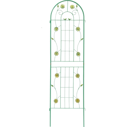 2 Pack Metal Garden Trellis 71" x 19.7" Rustproof Trellis for Climbing Plants Outdoor Flower Support Green