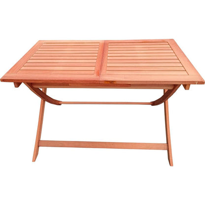 Foldable Patio Dining Set, 4 Folding Chairs & 1 Dining Table, Indoor and outdoor universal,Teak