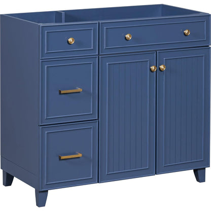 [Cabinet Only] 36" Blue Bathroom Vanity(Sink not included)