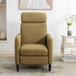 Modern Artistic Color Design Adjustable Recliner Chair PU Leather for Living Room Bedroom Home Theater, Mustard Green